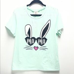 Mint Green Graphic Women's Top